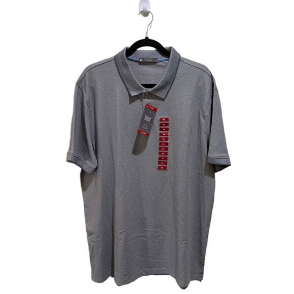 Members Mark Men's Size XL Gray Pique Stretch Cotton Classic Fit Polo Shirt NWT - Picture 1 of 5